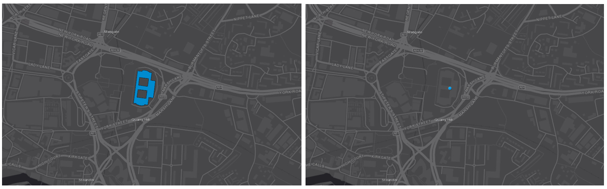 When to use polygon data vs point data.