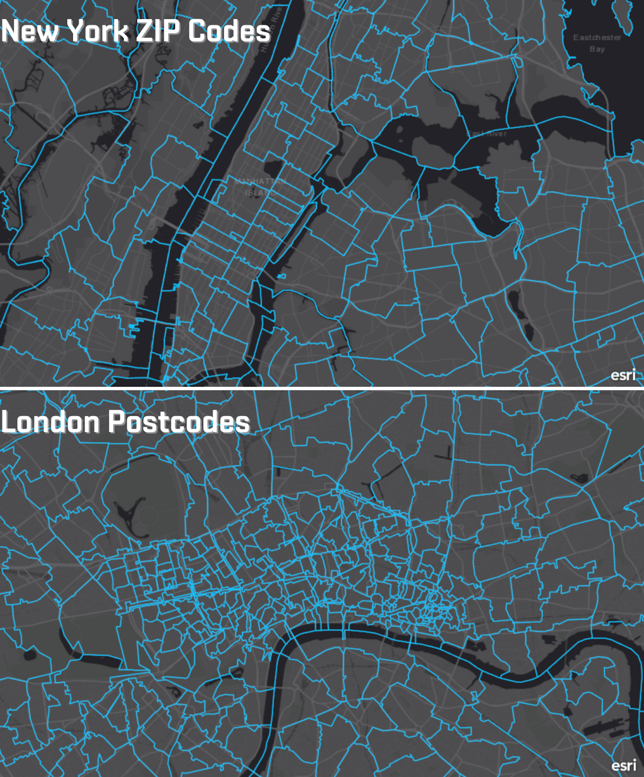 Postal codes are much more granular in the UK than in the US.