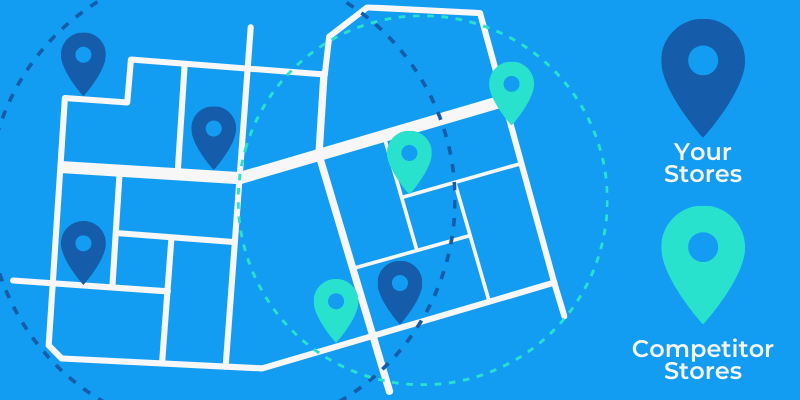 Map and visualize competitors and other brands
