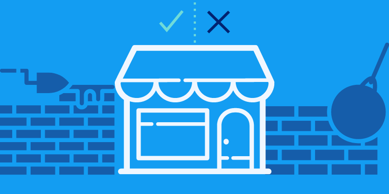 Making a decision to build up or demolish a store