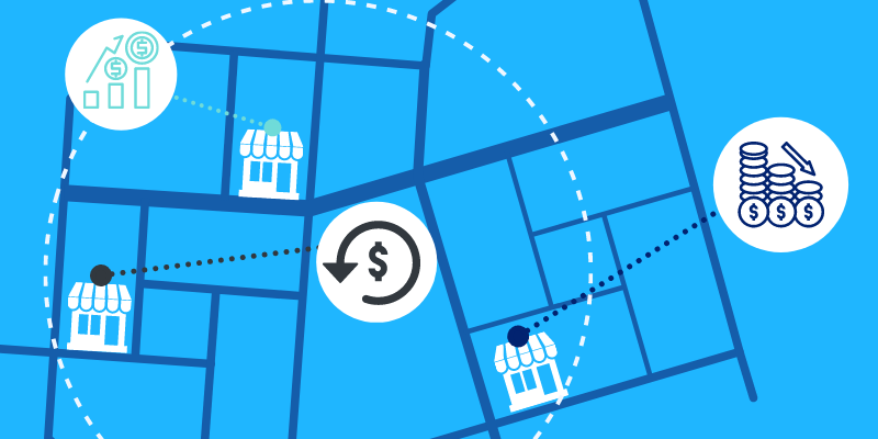 Analyzing the financial viability of nearby stores