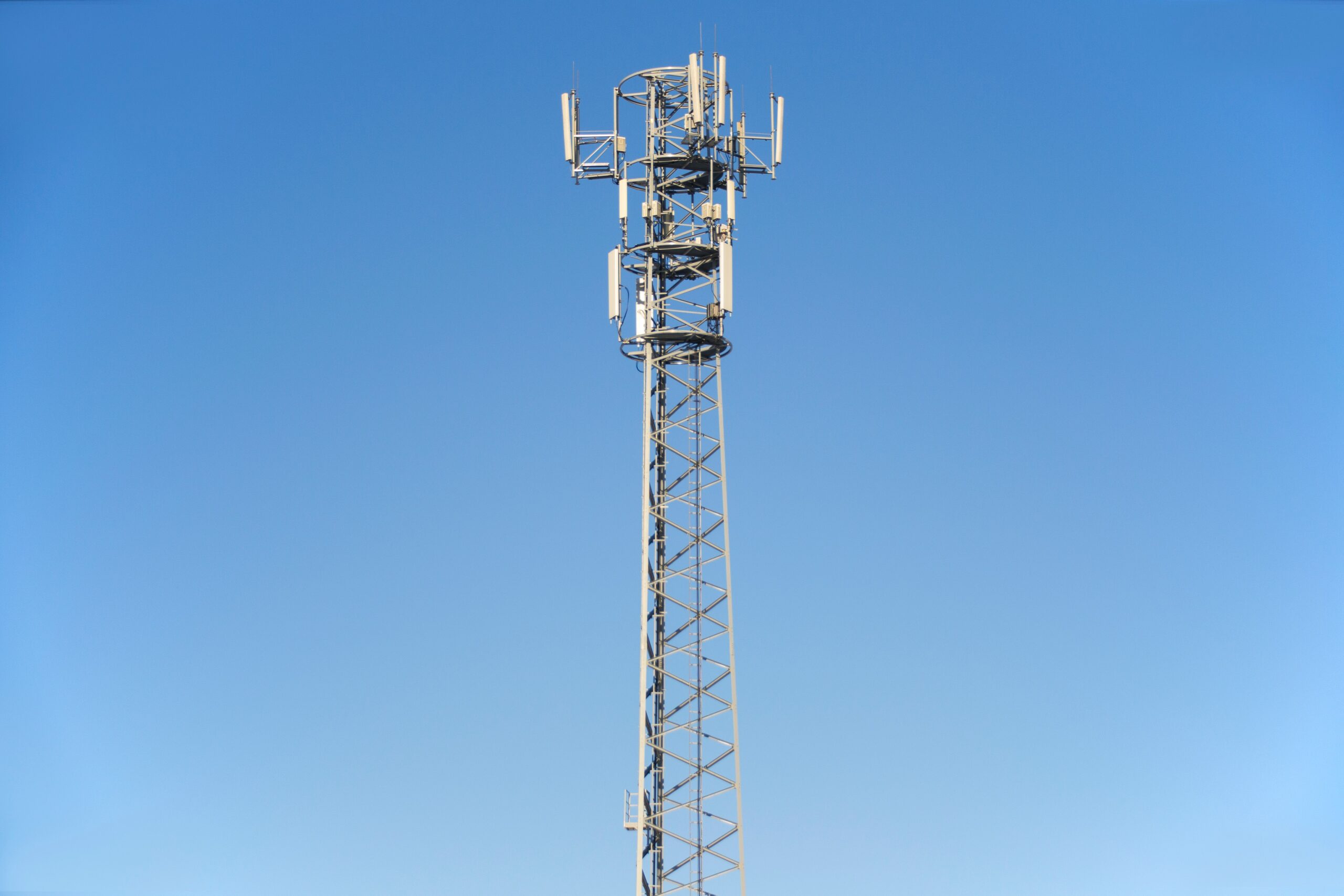 Telecommunications tower from a distance