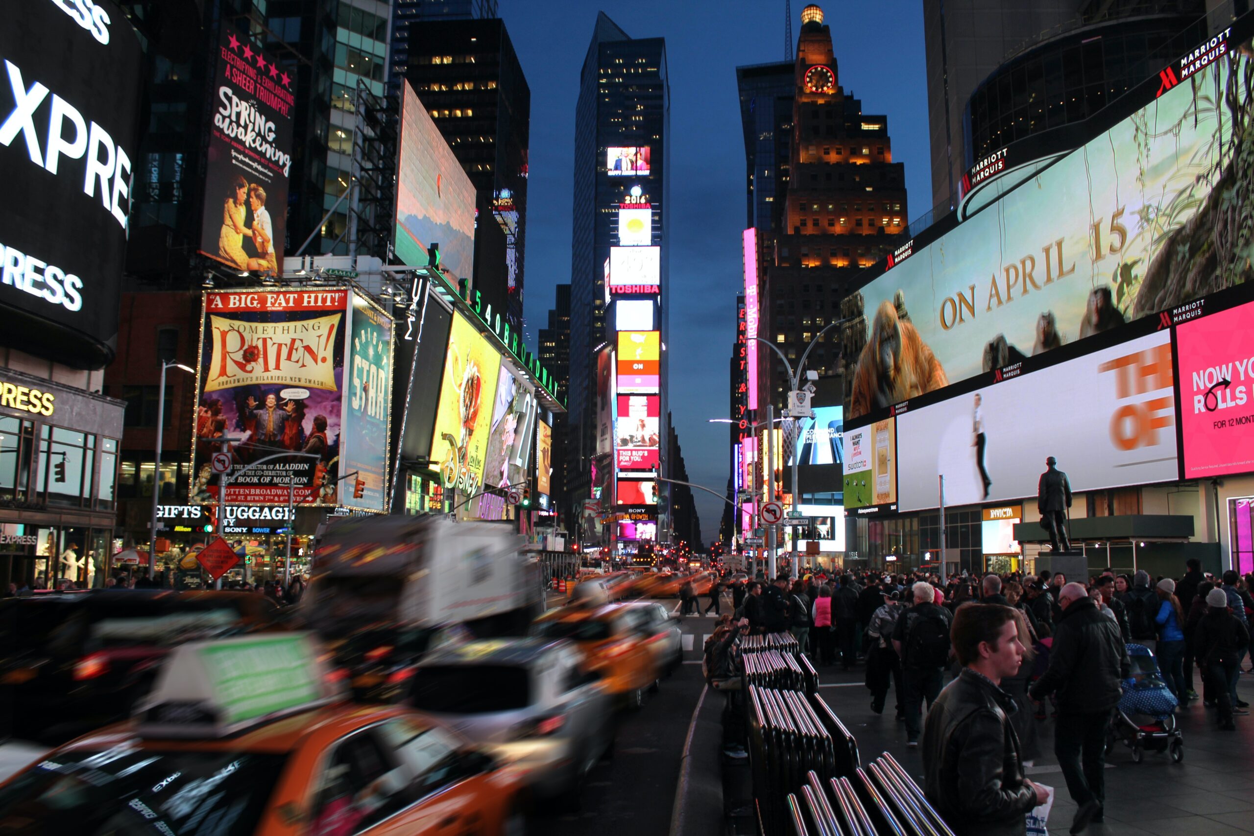 Photograph of a busy city