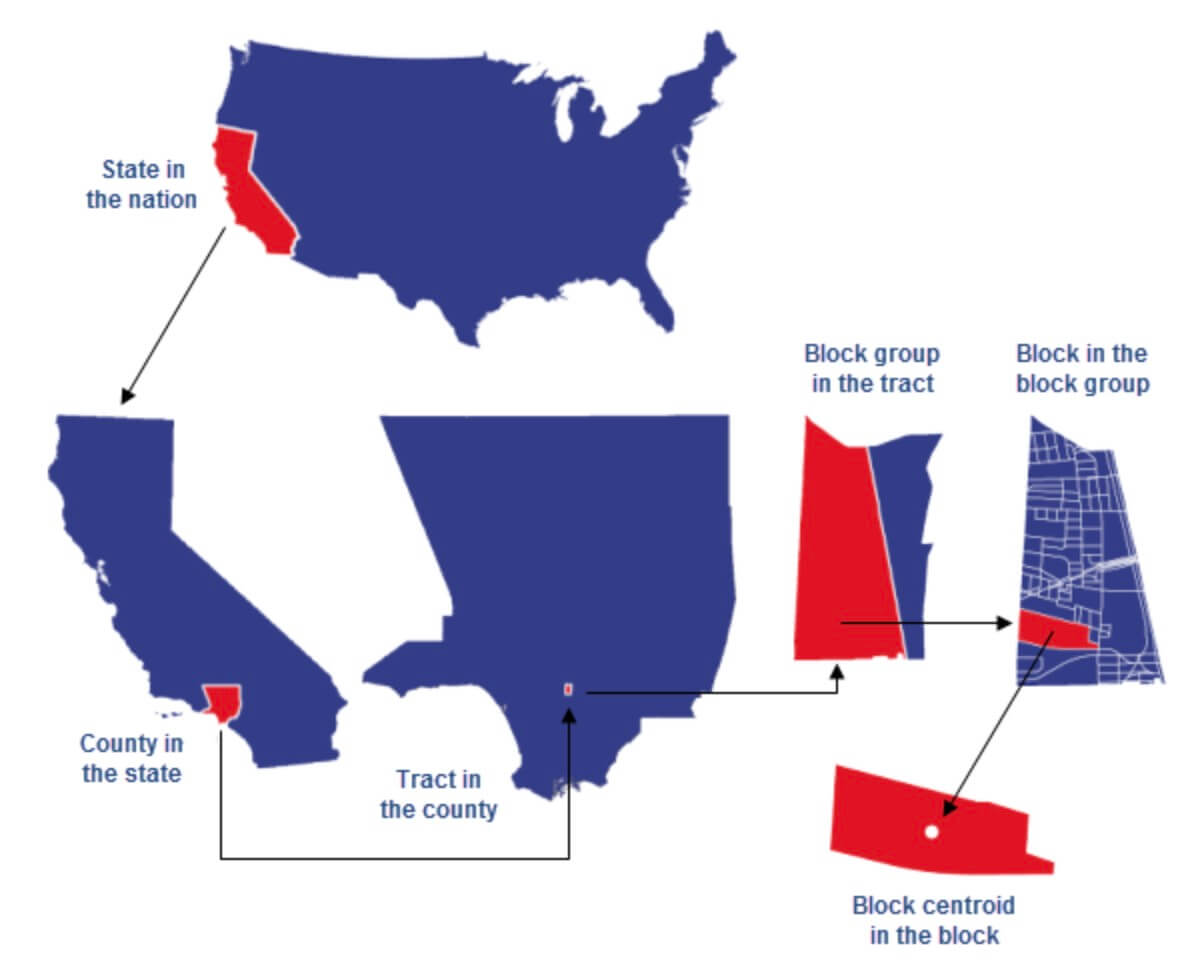 Open Census Data provides key demographic information by different geographic breakdowns.