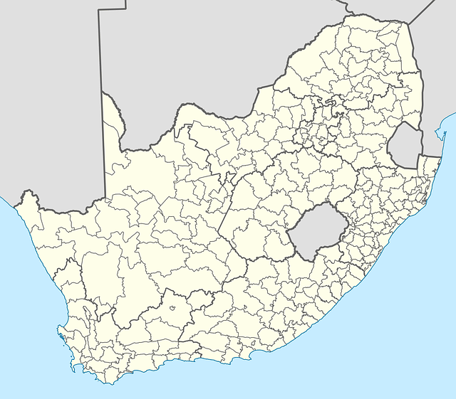 A map of political districts in South Africa