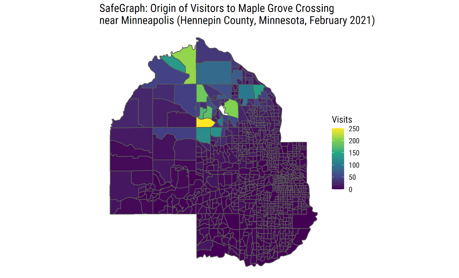 Understanding the origin location of foot traffic to a specific POI enables a deeper understanding of who those customers are as well as why they visit particular locations.