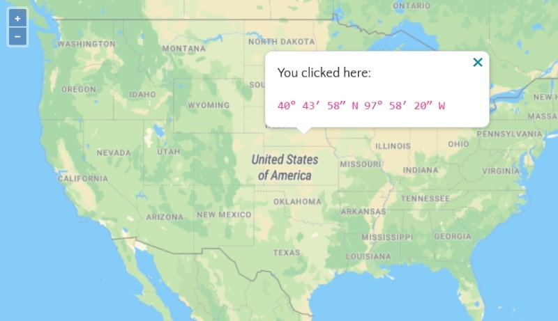 Example of creating a popup overlay on a map using OpenLayers